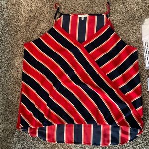 Maurices polyester tank red white blue with small orange contrast. Size XXL